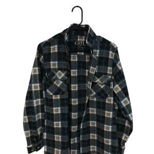 CSTL Blue Grey Checkered Flannel